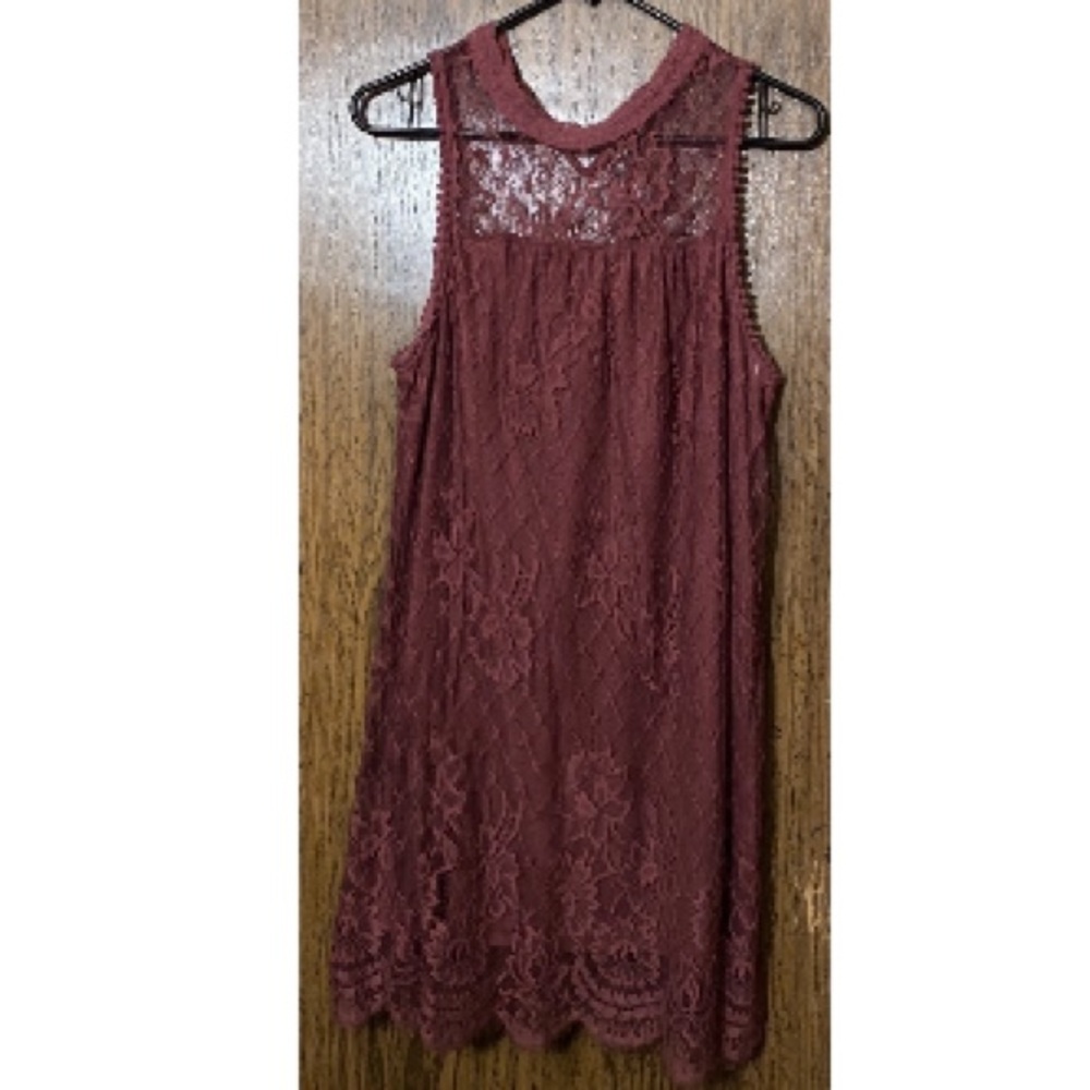 Maroon lace dress